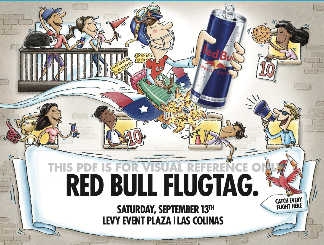 Red Bull Flugtag — building OOH mural